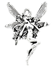 Load image into Gallery viewer, AVBeads Celtic Fairy Charms Nymph Silver 21mm x 15mm Metal Charms 4pcs
