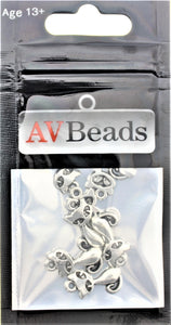 AVBeads Animal Cat Charms Silver 17mm x 8mm Metal Charms 10pcs