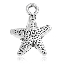 Load image into Gallery viewer, AVBeads Beach Charms Star Fish Silver 16mm x 12mm Metal Charms 4pcs