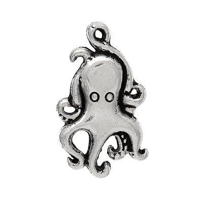AVBeads Beach Octopus Charms Silver 18mm x 10mm Metal Charms 10pcs