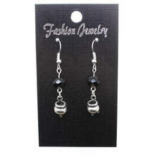 Load image into Gallery viewer, Halloween Pagan Wicca Wiccan Witch Cauldron Charm with Silver Plated Metal Ear Hook Dangle Earrings