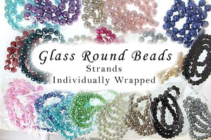 Bulk 1500pcs Czech Style Pressed Glass Satin Painted Round Strand Beads Beading Jewelry Making 6mm Beige 20 strands 75pcs per string