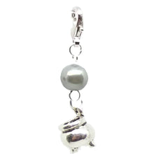 Load image into Gallery viewer, Halloween Pagan Wicca Wiccan Witch Cauldron Silver Bracelet Size Charm Clip with Silver Plated Metal Lobster Clasp Charms