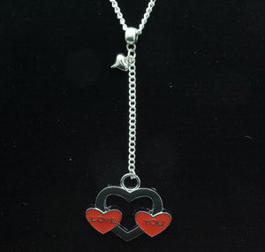 AVBeads Heart Pendant on 24" Y Chain Necklace JWL-NLH24-LoveYou