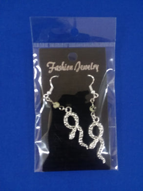 Snake Earrings With Gemstone