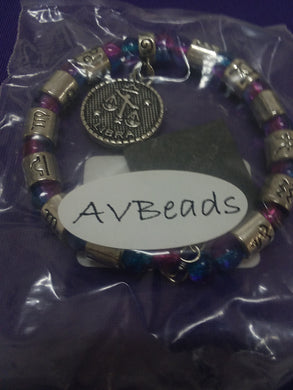 AVBeads Zodiac Charm Bracelet Libra Beaded Memory Wire