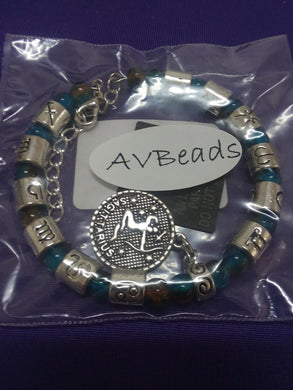 AVBeads Zodiac Charm Bracelet Sagittarius Beaded Memory Wire