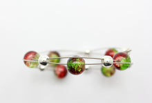Load image into Gallery viewer, Jewelry Set XMAS-JWL-1014 Red Green Silver 10mm Beads on Wire - Free Shipping