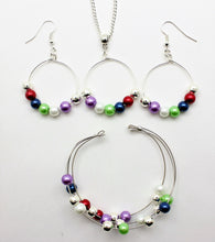 Load image into Gallery viewer, Jewelry Set JWL-SET-1005 Multi Color 6mm Beads on Wire - Free Shipping