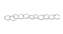 Load image into Gallery viewer, AVBeads Curb Chain 2&quot; Extension Chains 50mm x 3mm Silver Plated 10pcs