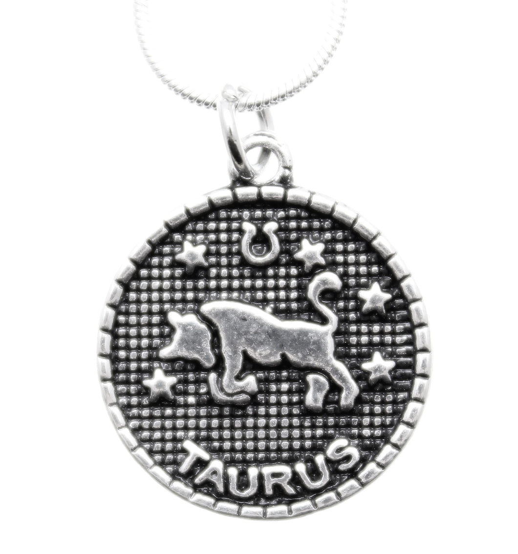 AVBeads Pagan Wiccan Astrological Zodiac Charm Pendant Necklace Jewelry Taurus