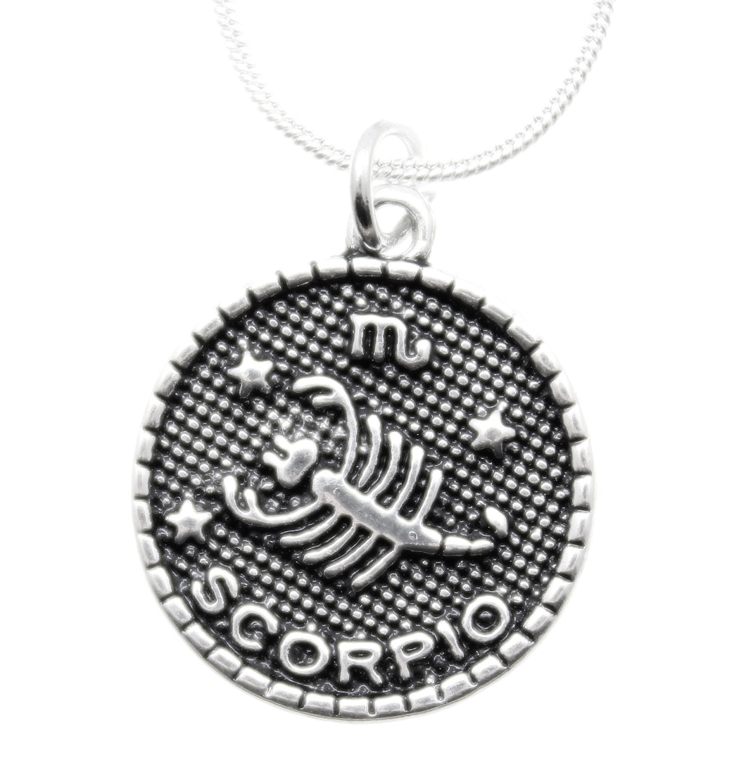 AVBeads Pagan Wiccan Astrological Zodiac Charm Pendant Necklace Jewelry Scorpio
