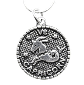 AVBeads Pagan Wiccan Astrological Zodiac Charm Pendant Necklace Jewelry Capricorn
