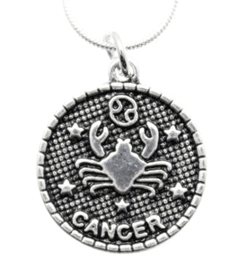 AVBeads Pagan Wiccan Astrological Zodiac Charm Pendant Necklace Jewelry Cancer