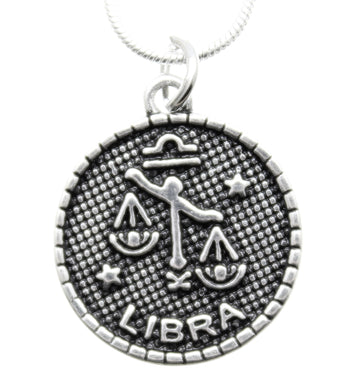 AVBeads Pagan Wiccan Astrological Zodiac Charm Pendant Necklace Jewelry Libra