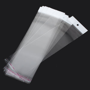 Bags with Hang Hole Plastic Cellophane Clear Reclosable Self Adhesive Seal JMS-BGSwH-31075
