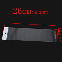 Load image into Gallery viewer, Bags with Hang Hole Plastic Cellophane Clear Reclosable Self Adhesive Seal JMS-BGSwH-31075