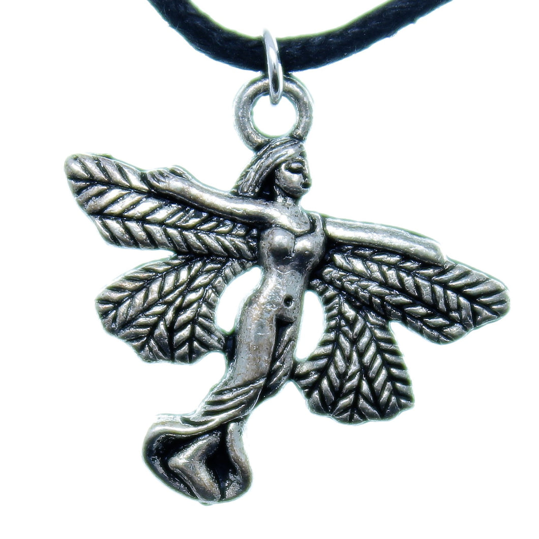 Charm Necklace Black Silver JWL-NLC-CHM23830 Fairy