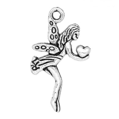 AVBeads Celtic Fairy Charms Gift Silver 24mm x 13mm Metal Charms 4pcs