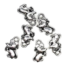 Load image into Gallery viewer, AVBeads Animal Charms Mouse Charms Silver 12mm x 7mm Metal Charms 10pcs
