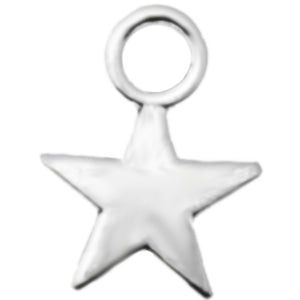 AVBeads Celestial Silver Star 11mm x 9mm Zinc Alloy Metal Charms 50pcs