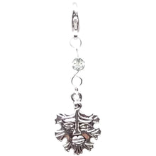 Load image into Gallery viewer, Celtic Pagan Wicca Wiccan God Greenman Pan Bracelet Size Charm Clip with Silver Plated Metal Lobster Clasp Charms