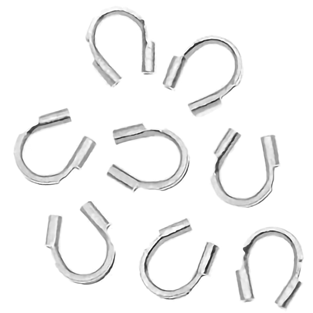 AVBeads Components Wire Guardian Protector Loops Crimp Ends for Cable Cord String 20pcs