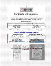 Load image into Gallery viewer, AVBeads Certificate of Compliance Charms