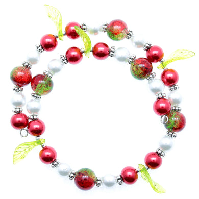 AVBeads Jewelry Handmade Memory Wire Bracelets Christmas Wrap Bracelets Green Red Silver White 1003